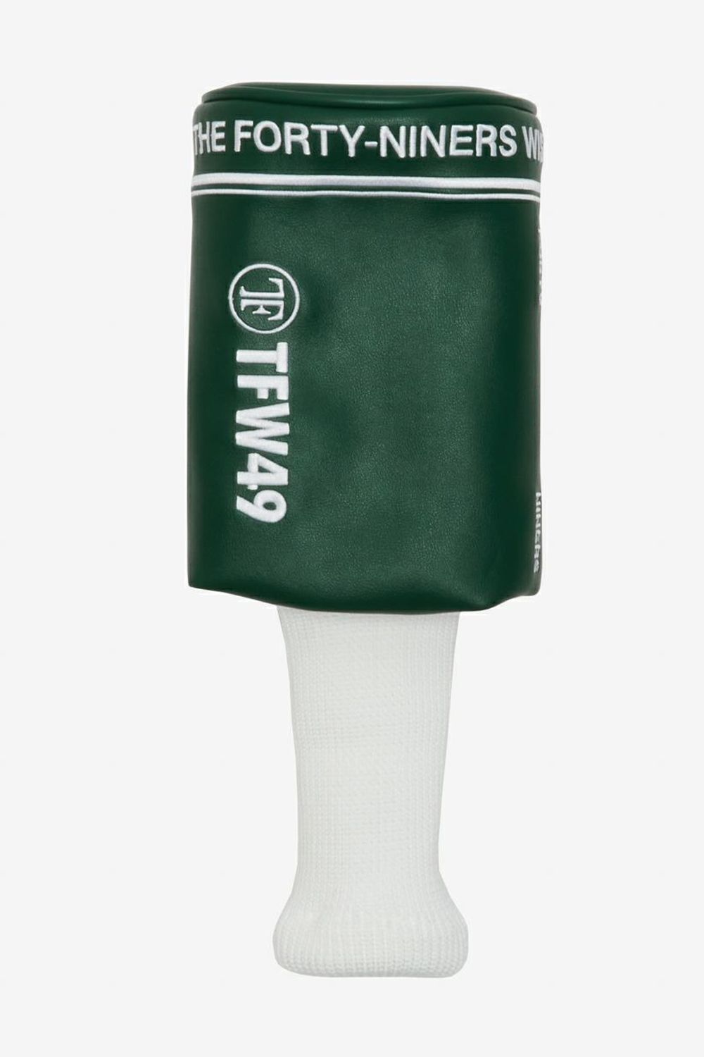 CYLINDRICAL HEAD COVER #01 / シンセティックレザー ブランドロゴ刺繍 円筒形ドライバーカバー (グリーン)