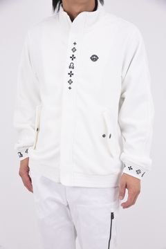 【2025AW】 SVASTIKA TRACK JACKET / コーデュロイジャージー クロスモチーフ刺繍 トラックジャケット (オフホワイト)
