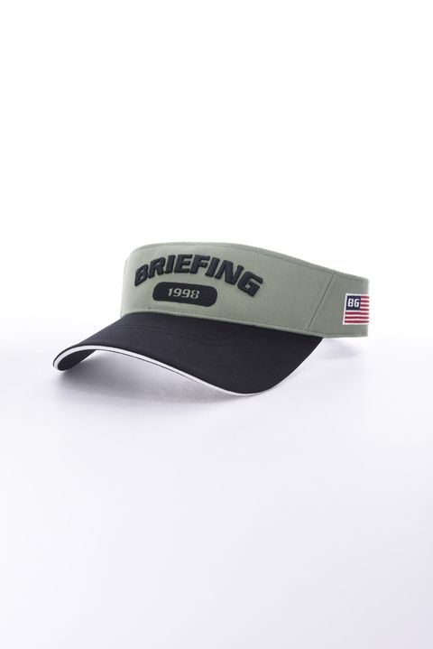 【26SS】 MEN'S COLLEGE LOGO VISOR / カレッジ風ロゴ バイカラー サンバイザー (セージグリーン)