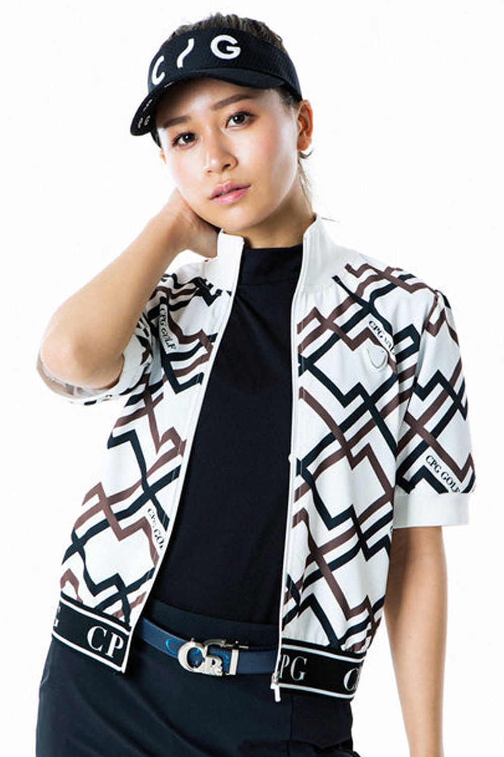 CPG GOLF ジオメトリック柄 CPGゴルフ ゴルフウェア ゴルフ女子 CPG GOLF ゴルフ レディース/女性用 ジオメトリック柄機能中綿