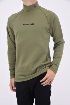 【秋冬仕様】 MENS WARM LS HIGH NECK / ブランドロゴ ウォーム ロングスリーブ モックネックインナー アーミーグリーン