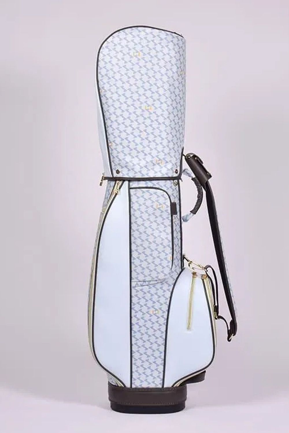 【26SS】【銀行振込・代金引換不可】【返品・交換不可】 RALLINA (ラリーナ) / ブランドオリジナルテキスタイル カートタイプ キャディバッグ （アクア）*