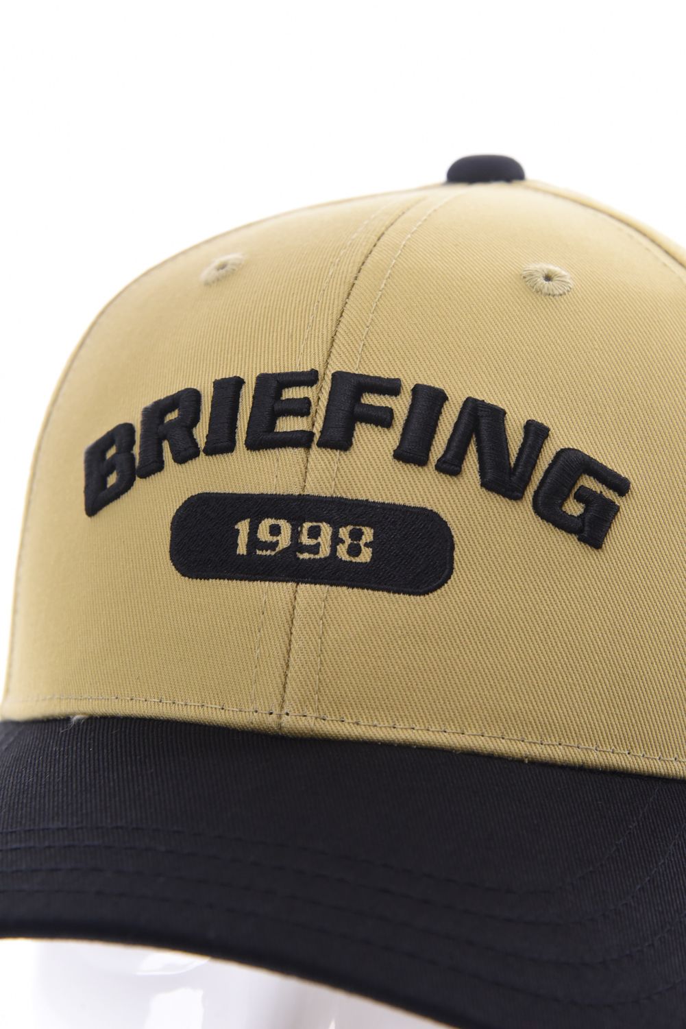 【26SS】 MEN’S COLLEGE LOGO CAP / カレッジ風ロゴ バイカラー キャップ (ベージュ)