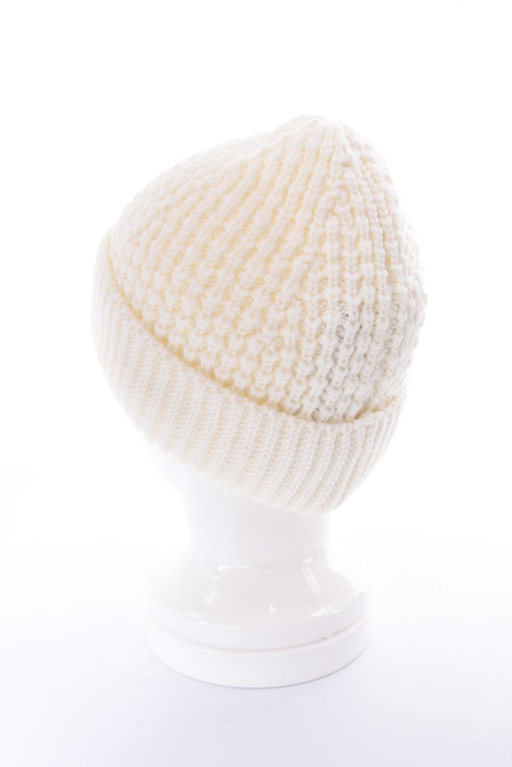 MEN’S WR WOOL BEANIE / ボックスロゴ ニットビーニー (アイボリー)