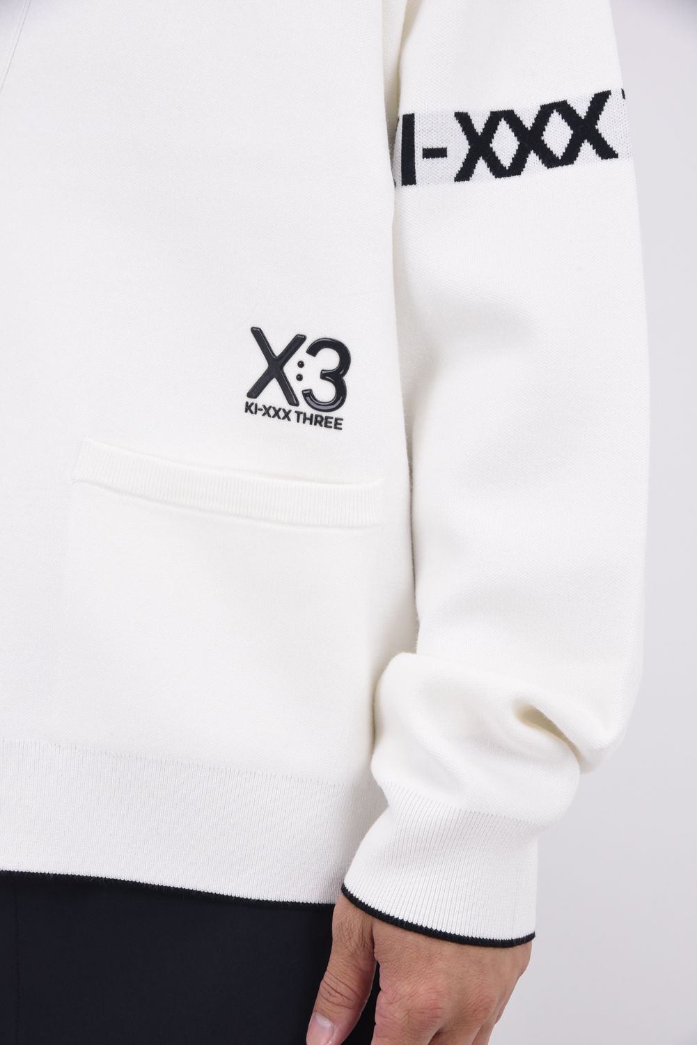 【25AW】 RIB LINE KNIT CARDIGAN / リブ ライン ニット カーディガン (オフホワイト)