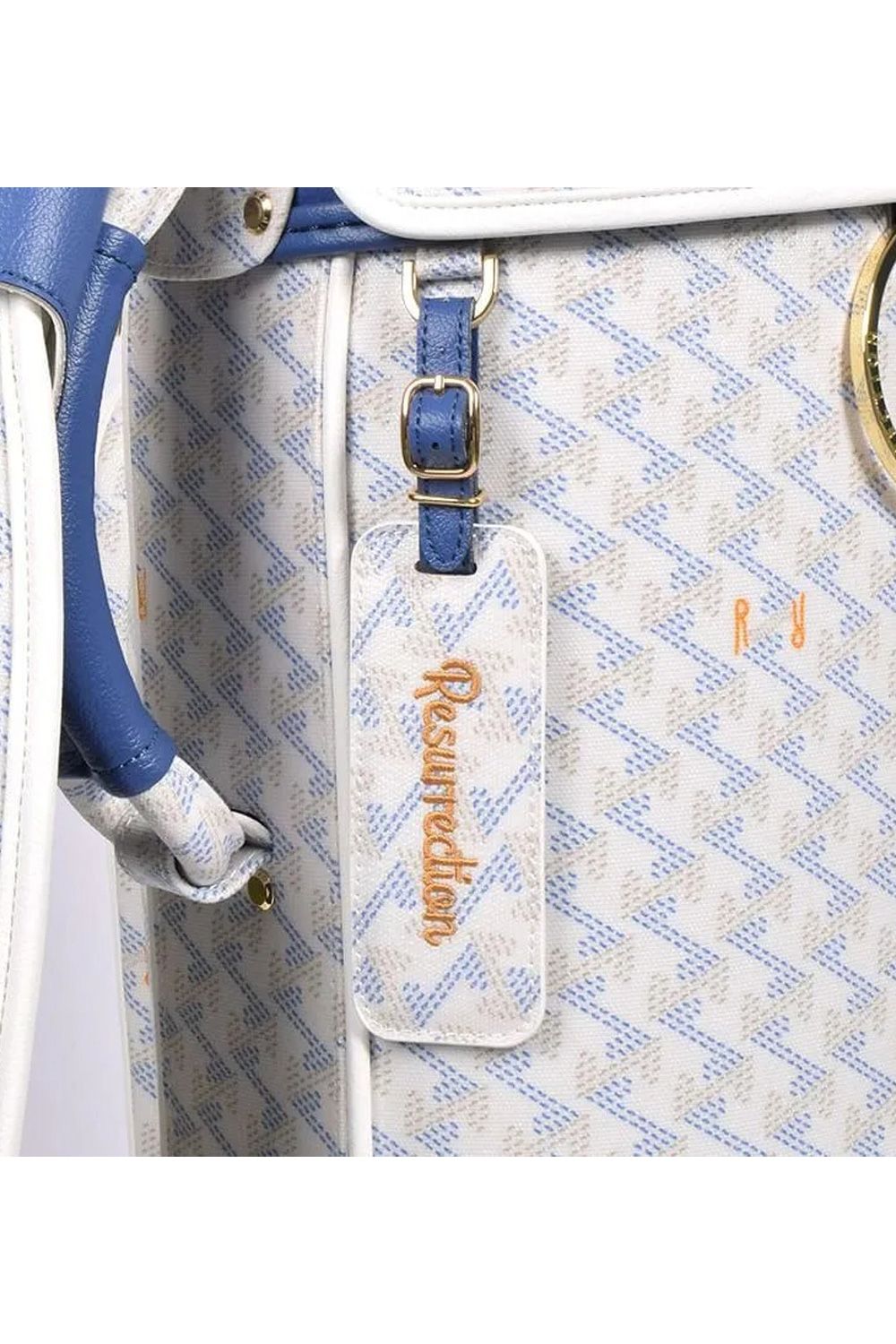 【10周年記念限定品】 RALLINA (ラリーナ) / ブランドオリジナルテキスタイル カートタイプ キャディバッグ （オーシャンホワイト）