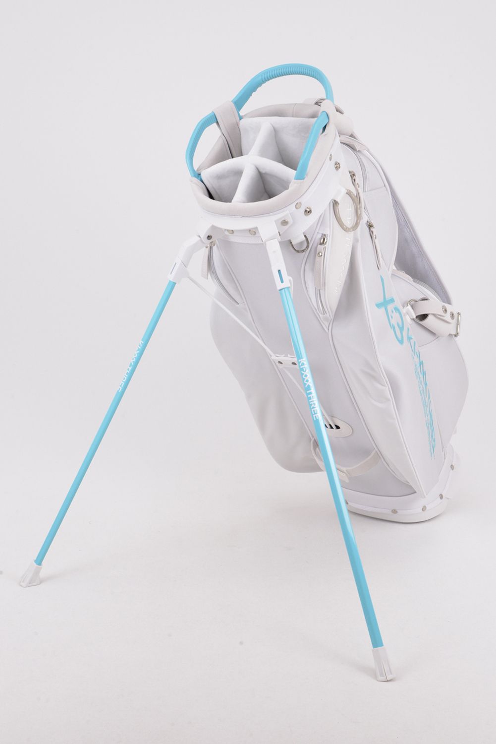 【銀行振込・代金引換不可】【返品・交換不可】 NYLON BASKET STAND CB / ナイロン バスケット スタンドキャディバッグ (ホワイト/ターコイズ)