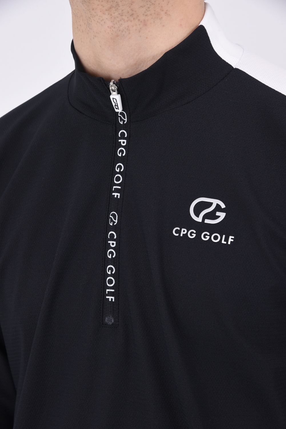 新品　CPG GOLF モックネック　半袖シャツ　カットソー　ハーフジップ　2 CPG GOLF - BICOLOR ZIP MOCK NECK / バイカラー ハーフジップ
