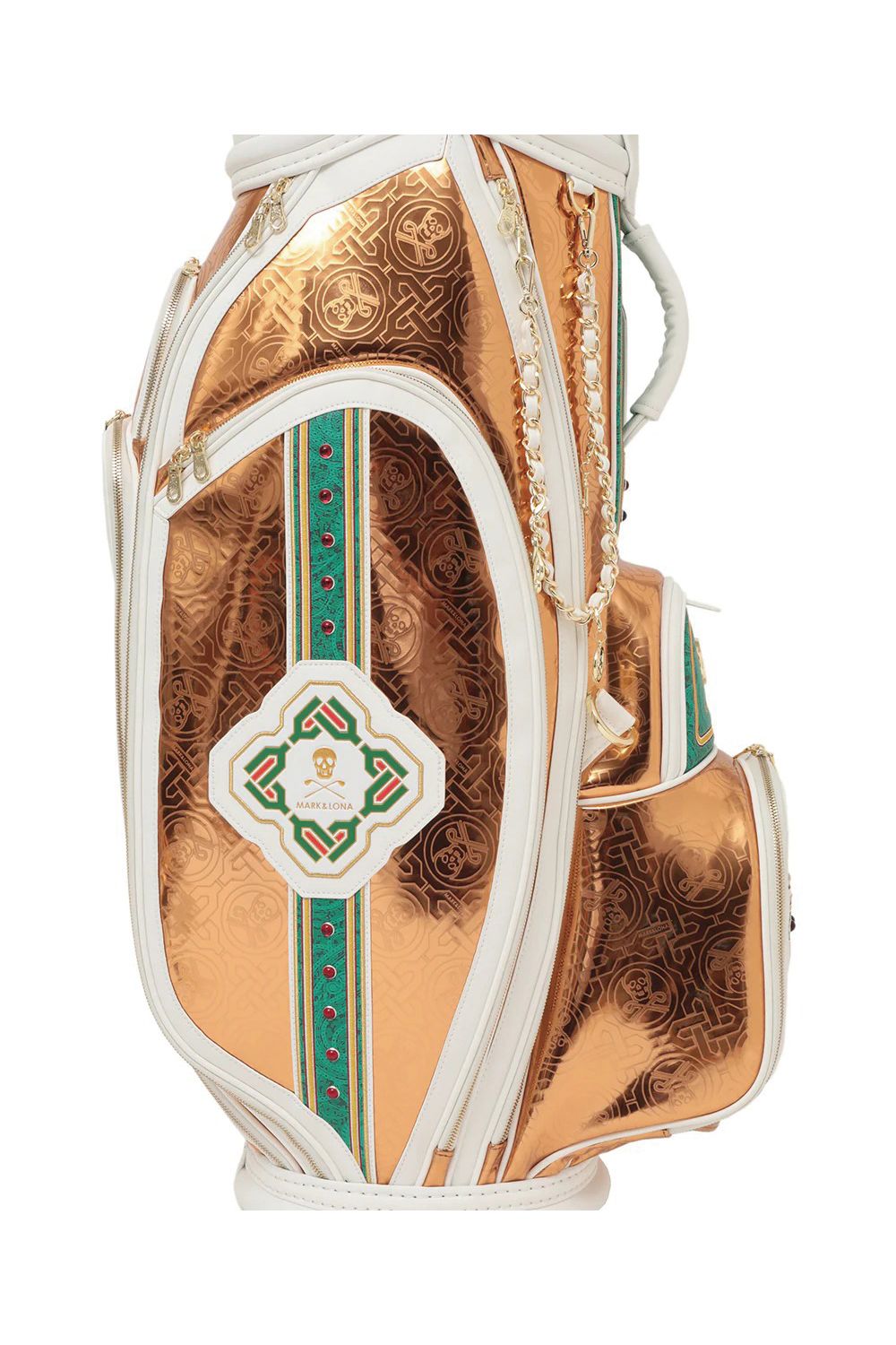 【26SS】【銀行振込・代金引換不可】【返品・交換不可】 STELA CHROME EDITION CADDY BAG / ミラーエナメル アラベスクパターン カートタイプ キャディバッグ (カッパー) (2月18日入荷予定)