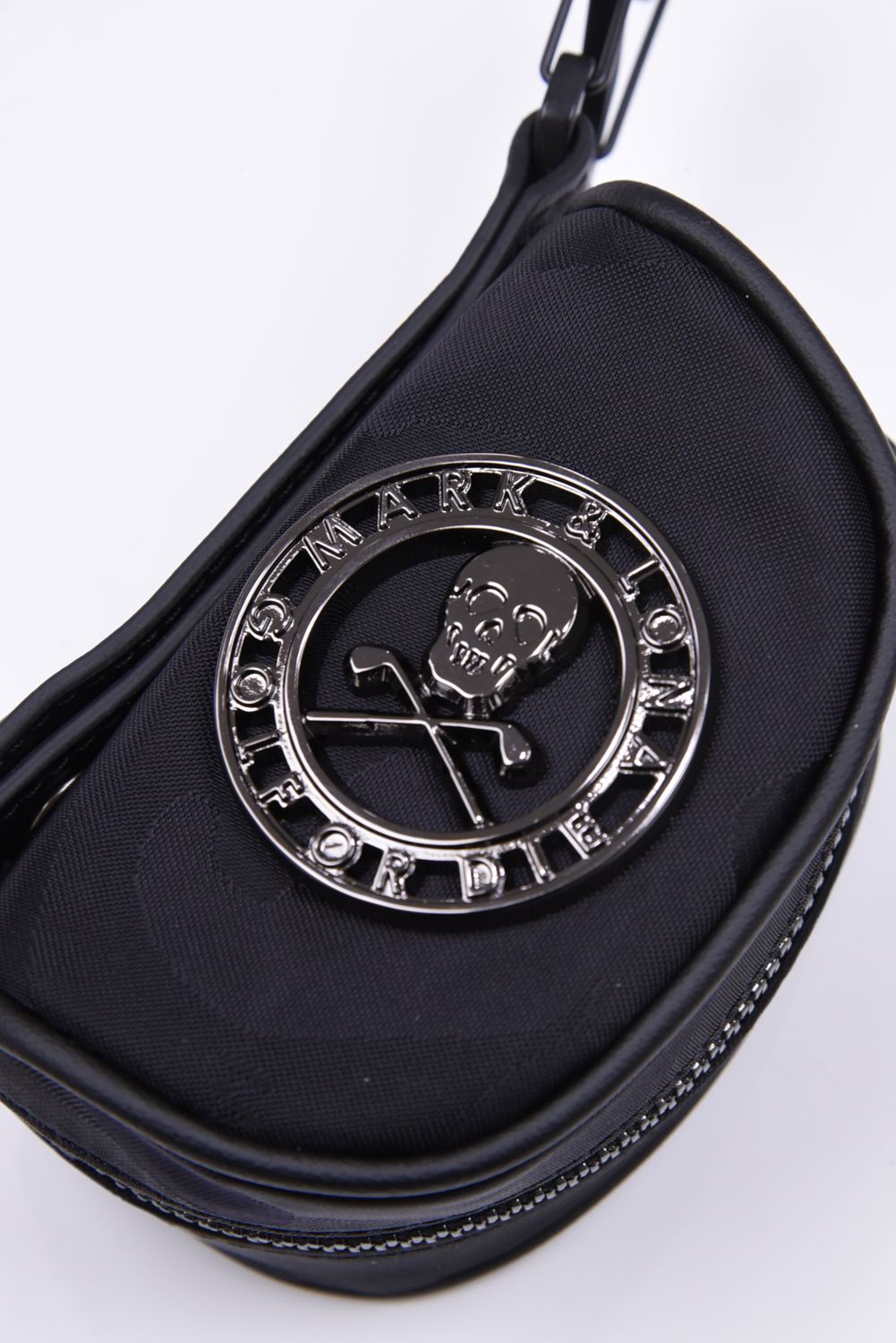 【26AW】 PREMIUM GAUGE BALL POACH / コーデュラナイロン サークルスカル スカルカモジャカード ボールポーチ (ブラック)