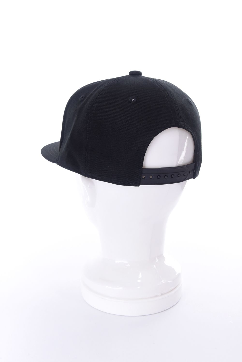 【26SS】 WAVE FLAT BILL CAP / ウェーブ刺繍 メタルロゴ フラットキャップ (ブラック)