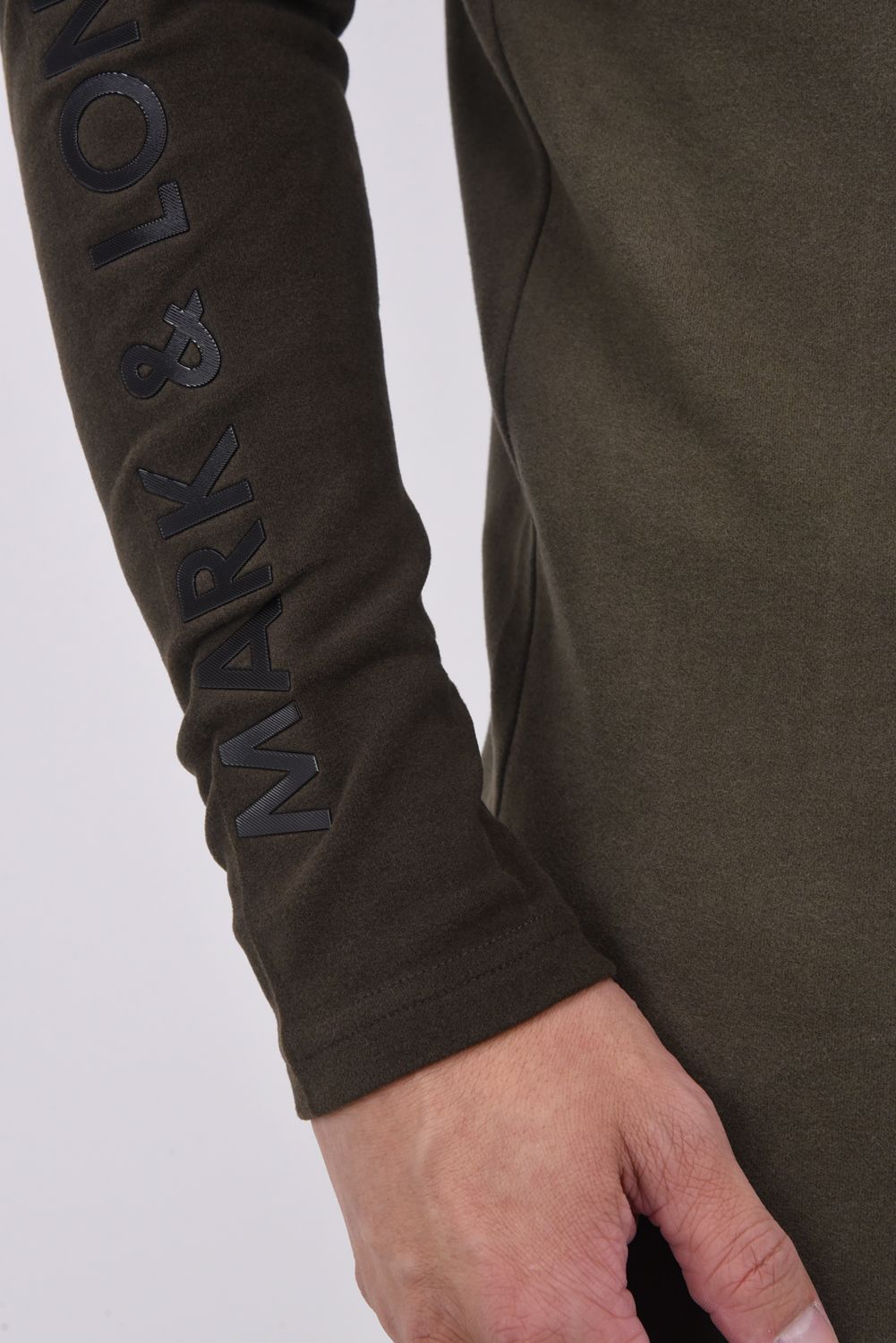【2025AW】 IC●N MOCK NECK LAYER / フリース素材 サークルスカル ロングスリーブ モックネックTシャツ (カーキ)