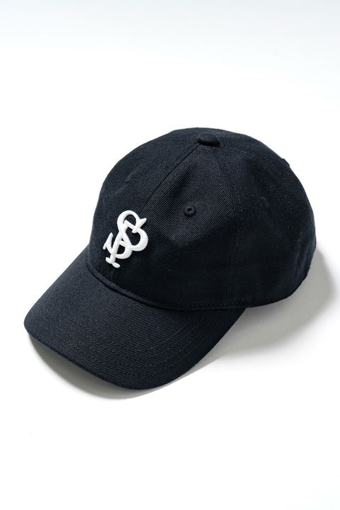 【26AW】 Club Cap / 3Dロゴ刺繍 レザーベルト キャップ (ブラック)