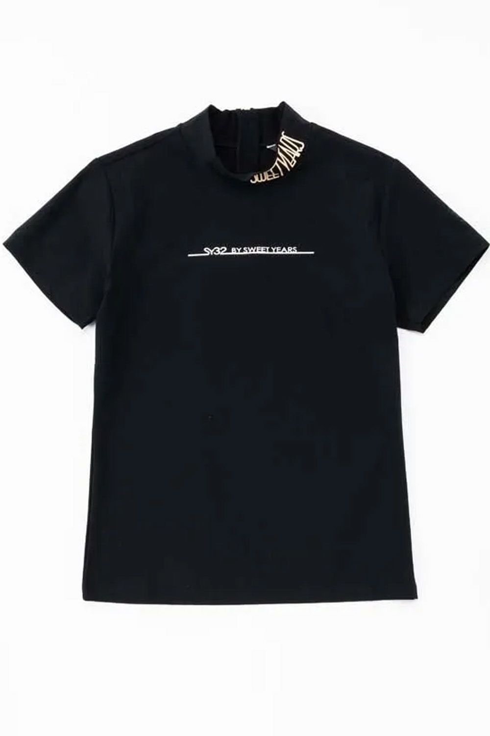 【26SS】【レディース】 BOSELLI MOCK / モックネック Tシャツ (ブラック)*