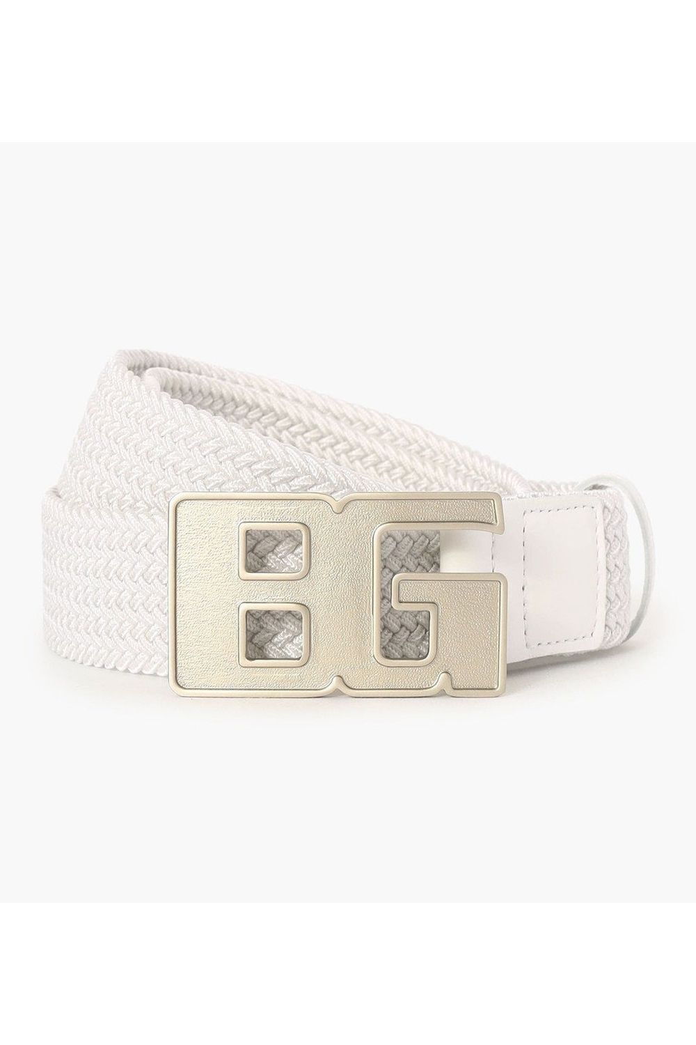 【26SS】 MEN'S BG BUCKLE MESH BELT / BGバックル メッシュベルト (ホワイト)