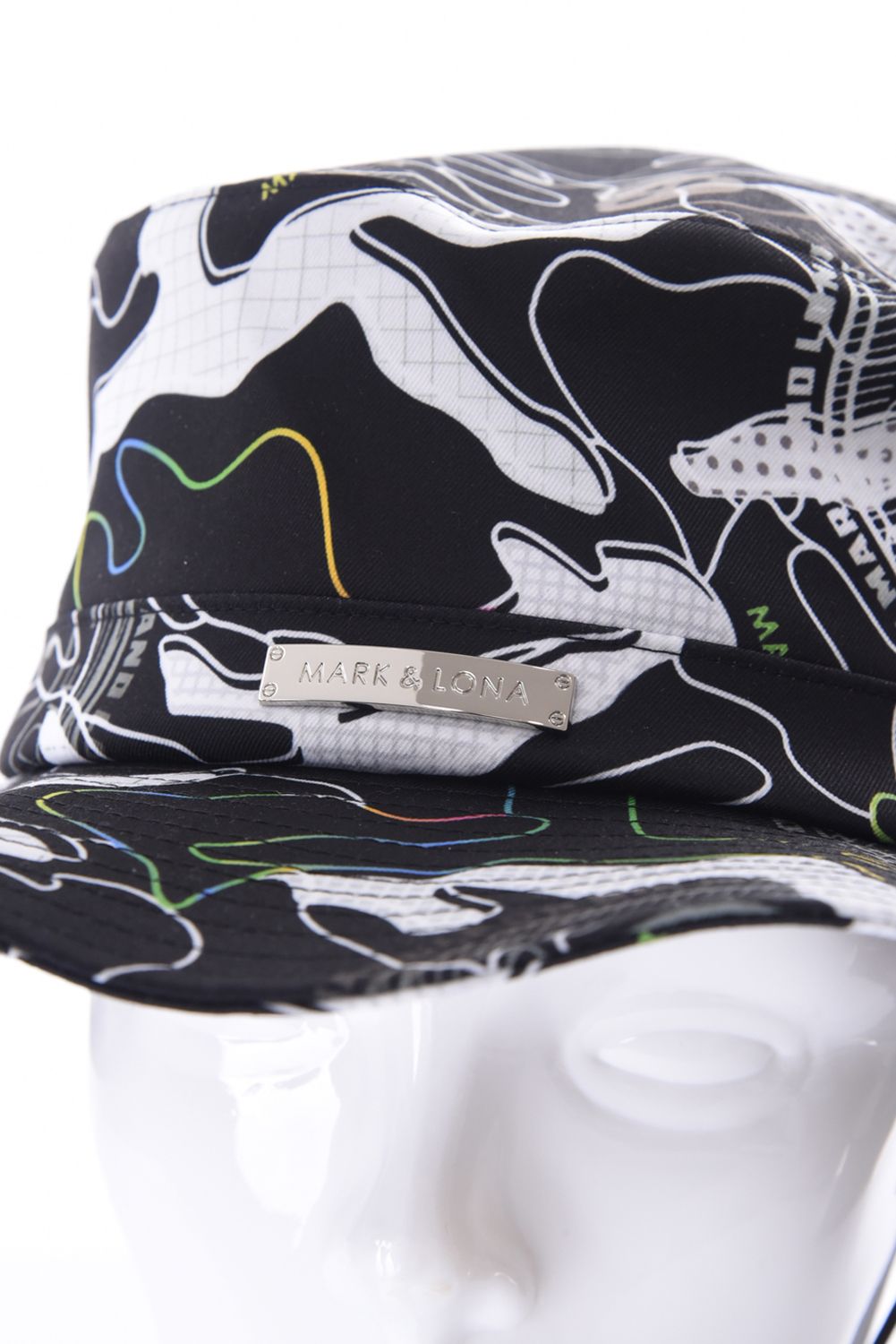 【26SS】 AXON CAMO FIELD HAT / ポリエステルツイル カモフラージュプリント サファリハット (ブラック)