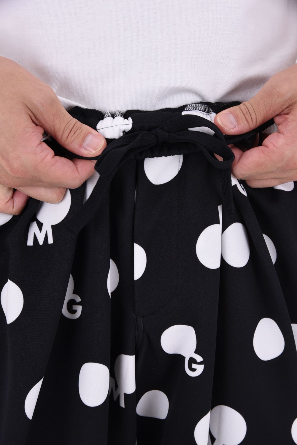 【26AW】 ORIGINAL PRINT DOT PANT / ドット柄プリント テーパードパンツ (ブラック)