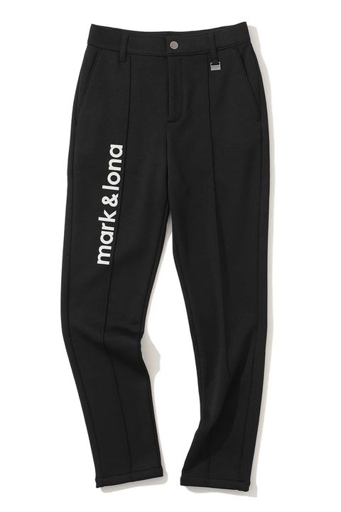 【2025AW】【レディース】 ALIGN THERMAL SLIM PANTS / ブランドロゴ 裏起毛 スリムテーパードパンツ (ブラック)