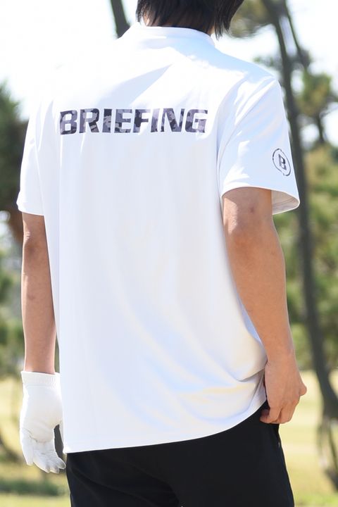 【GOSSIP GOLF 別注】  MONOCAMO BACKLOGO HIGHNECK RF / モノカモ バックロゴ モックネックTシャツ (ホワイト)