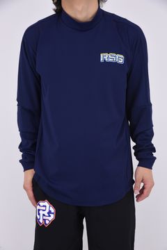 L/S MOCKNECK / BIG LUCHAグラフィックプリント ロングスリーブ モックネック (ネイビー)