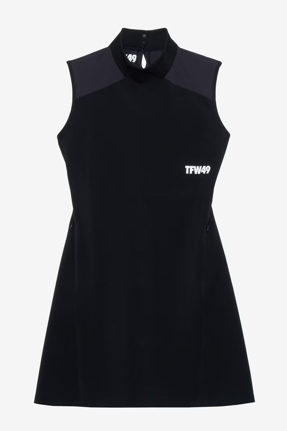 【26SS】【レディース】 SLEEVE LESS MOCKNECK ONE PIECE / ノースリーブ モックネック ワンピース (ブラック)