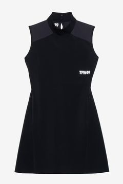 【26SS】【レディース】 SLEEVE LESS MOCKNECK ONE PIECE / ノースリーブ モックネック ワンピース (ブラック)