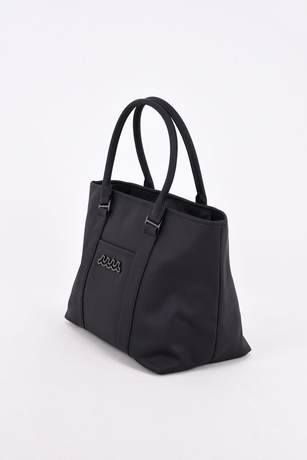【26AW】 PUNCHING TOTE BAG / パンチングエシカルレザー BIGトートバッグ (ブラック)