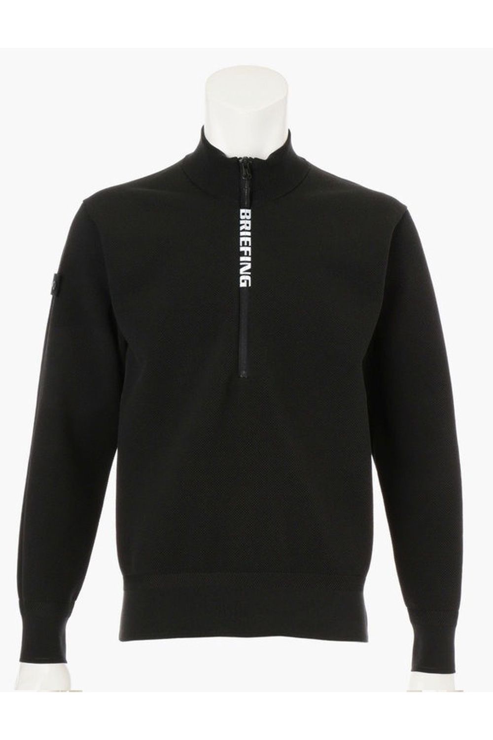 【25AW】 MEN'S WR KNIT HALFZIP TOP / 超撥水糸 鹿の子編み ハーフジップニット (ブラック)