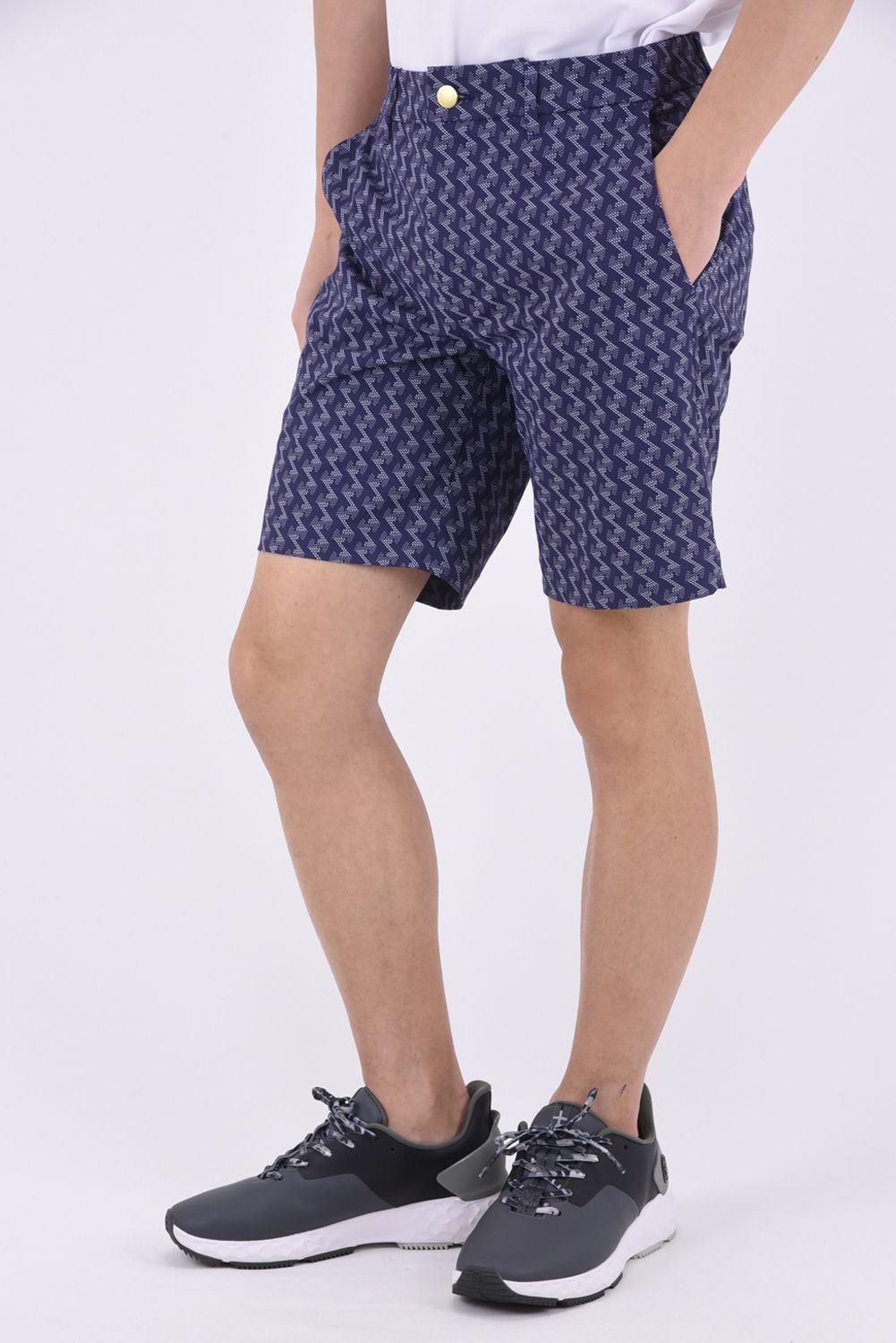 MENS GM PRINT SHORTS / GM プリント ショートパンツ (ネイビー)