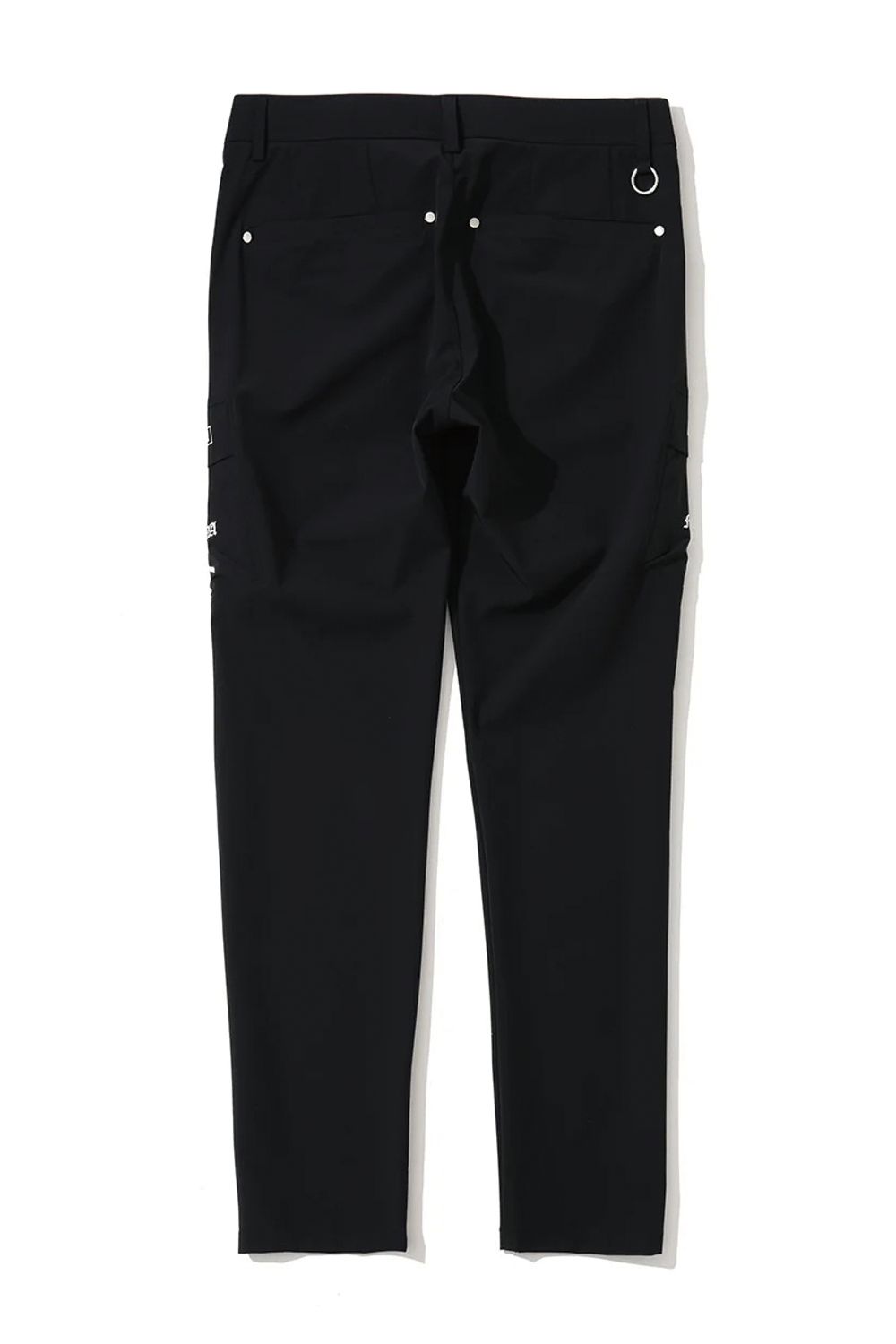 【26AW】 FRACTUR UTYLITY PANTS / ナイロンタフタ アイアンスカルプリント ストレッチロングパンツ (ブラック)