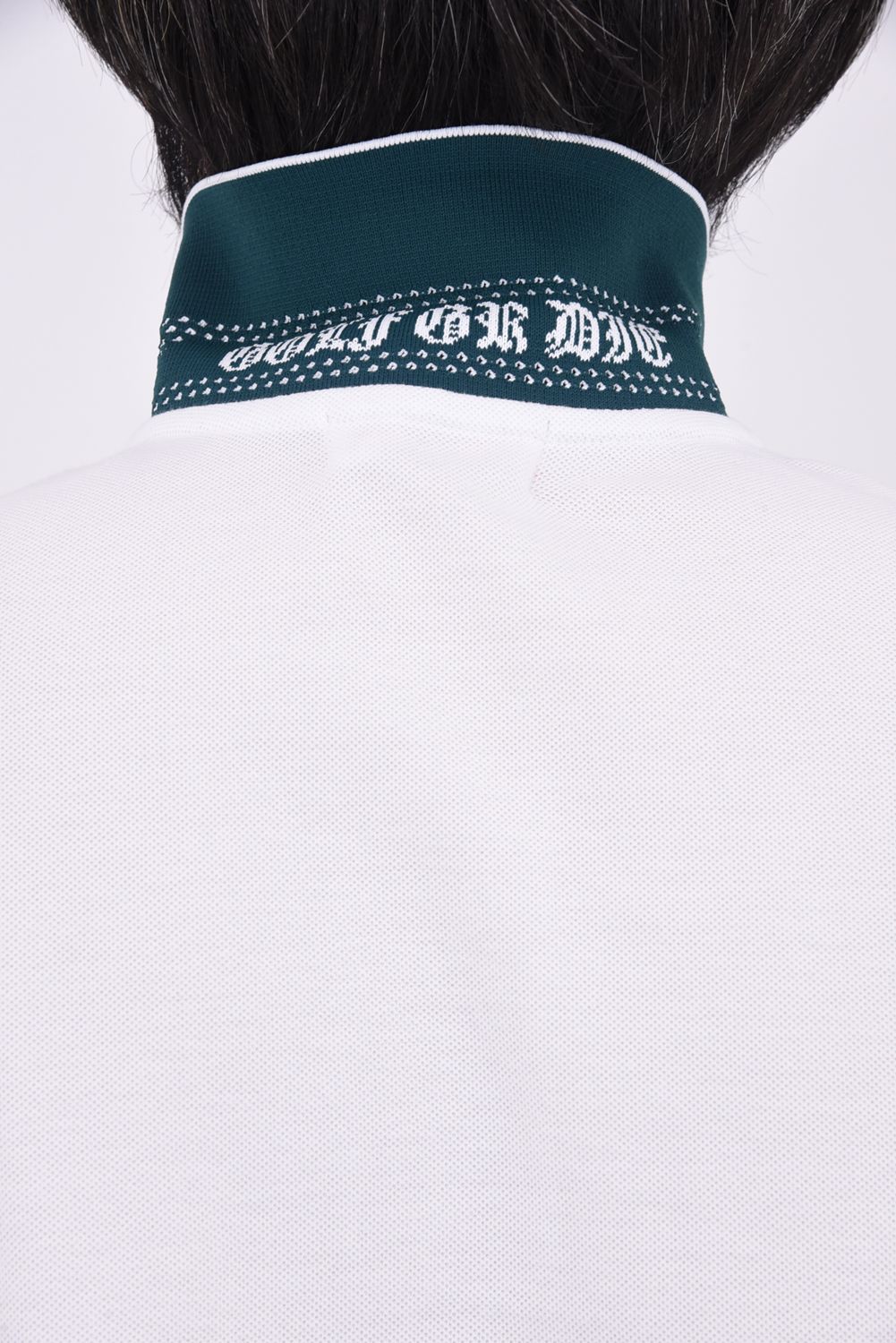 【26SS】 BONES PIQUE POLO / カノコ素材 ジャパンメイド BONEプリント ポロシャツ (ホワイト)