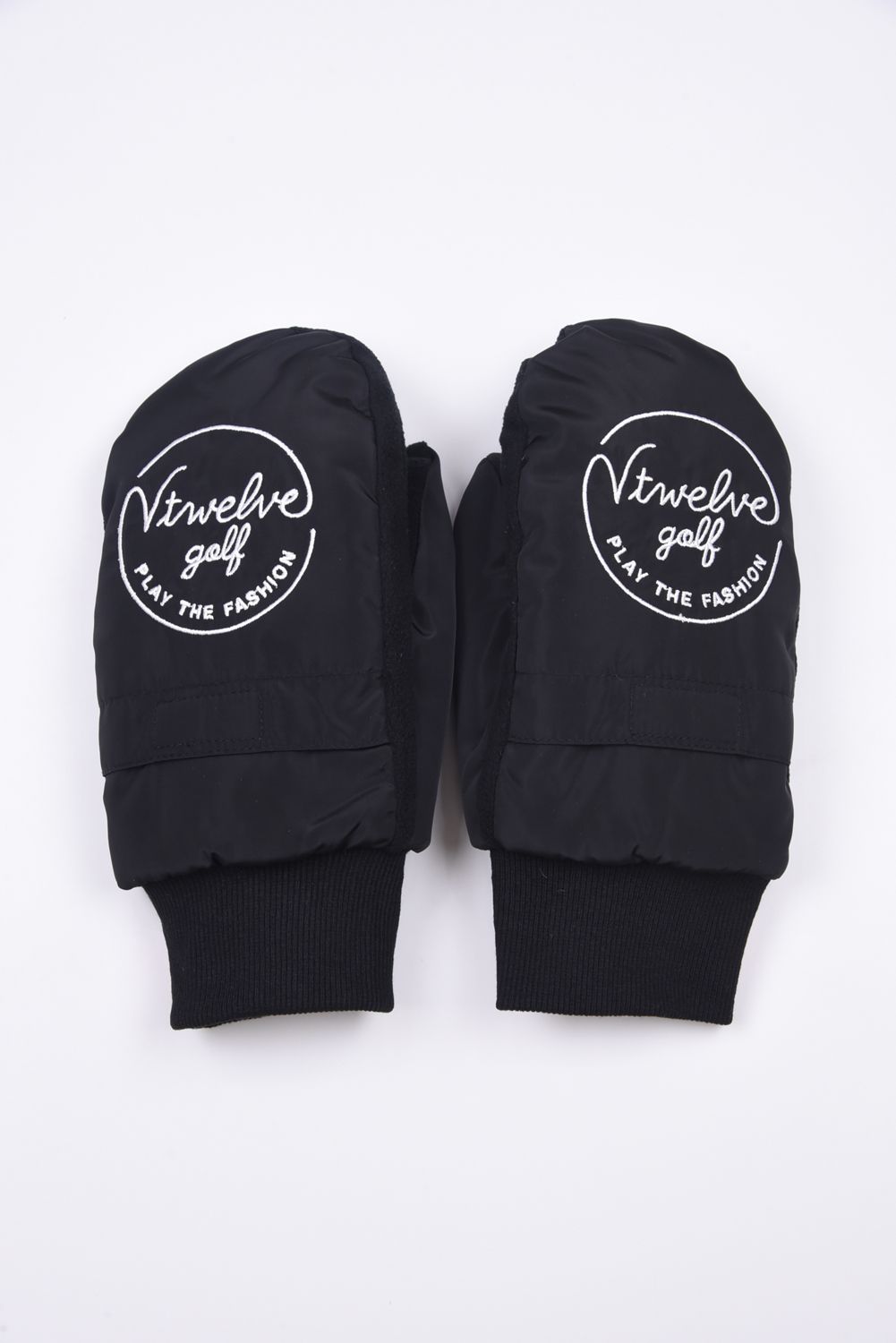 ML MITTEN / ブランドロゴ カイロポケット付き 中綿ミトングローブ (ブラック)