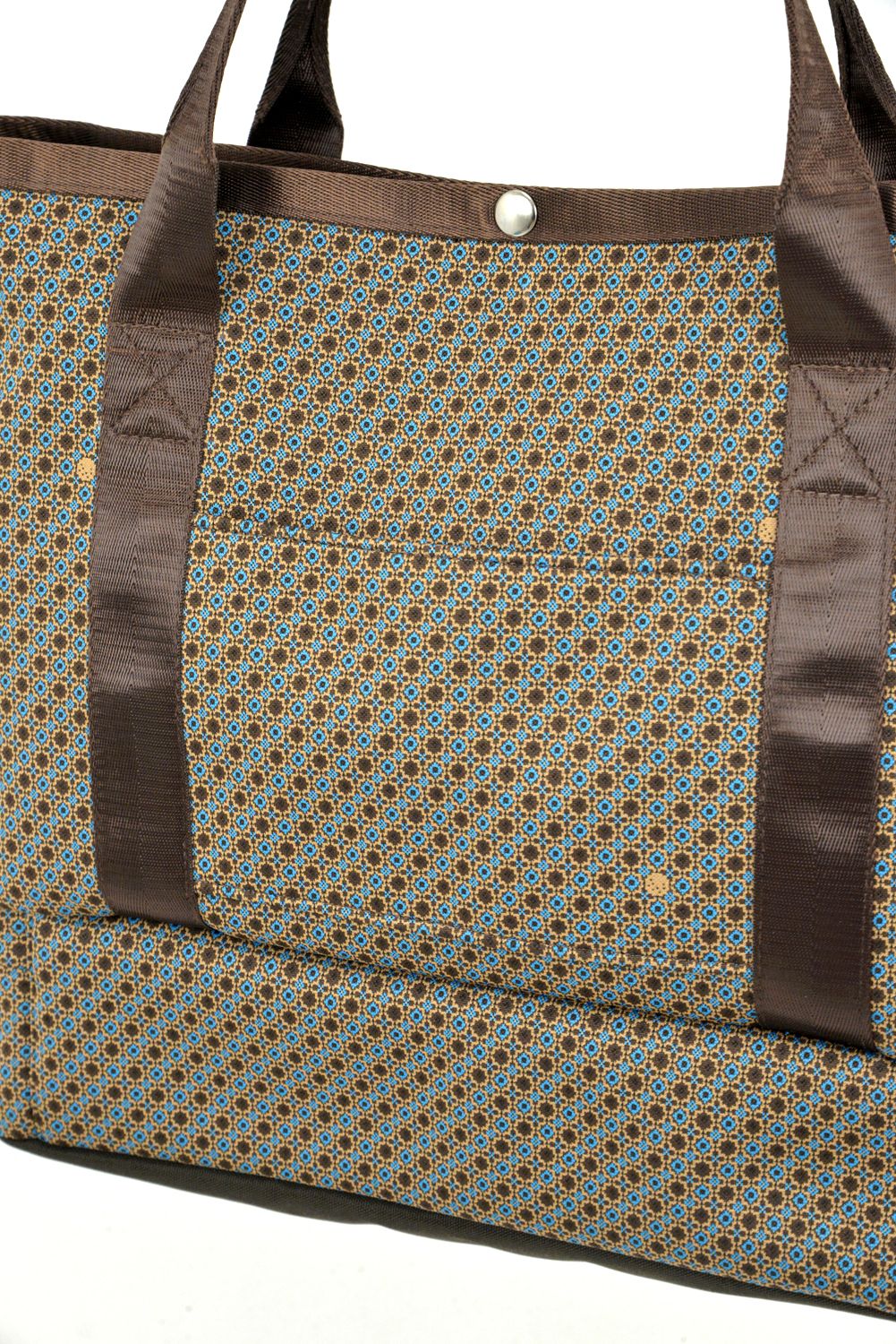 【26SS】 JACQUARD TOTE BAG / ジャカード総柄 ビッグサイズ トートバッグ (ブラウン)