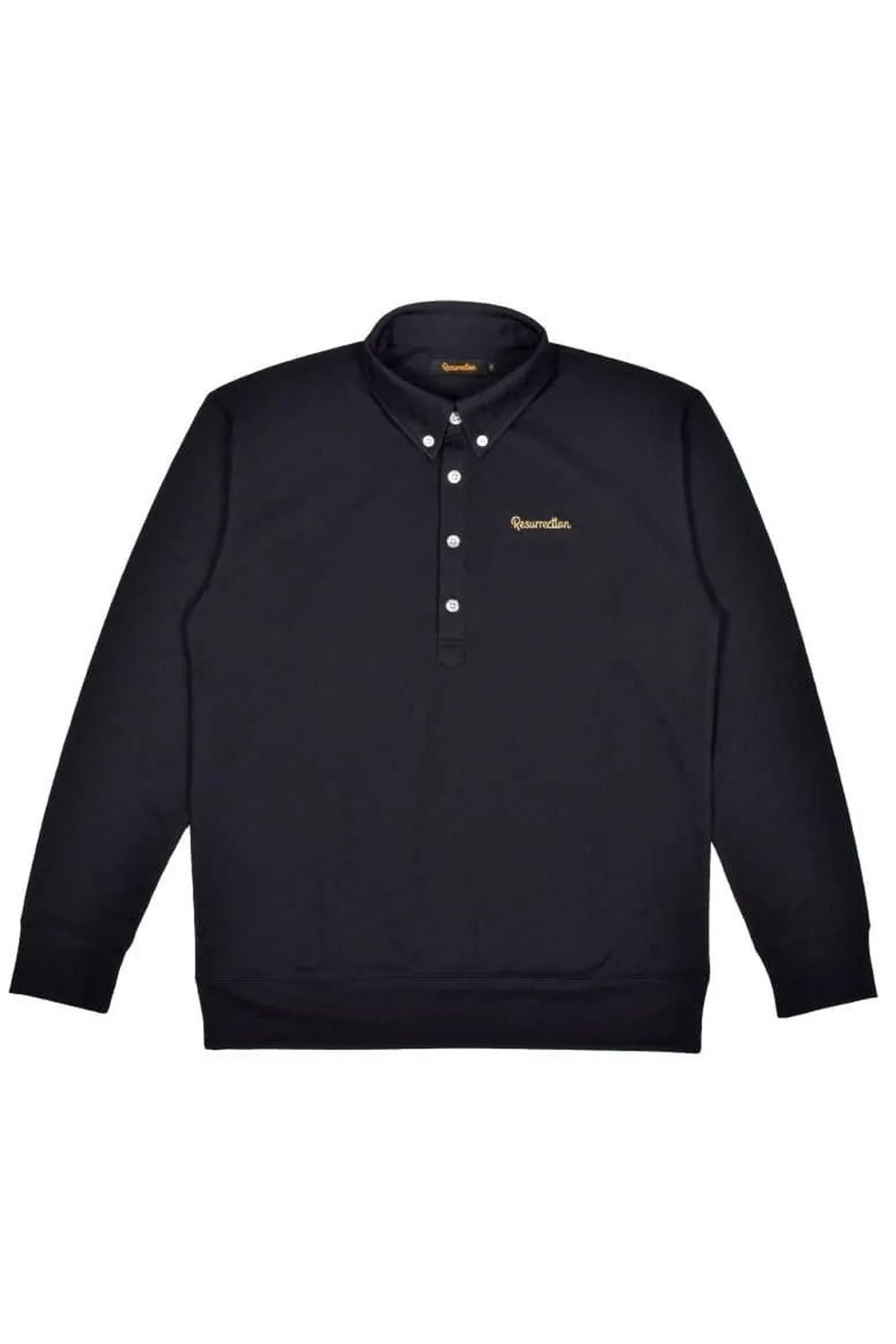 【26AW】 MENS GM JACQUARD POLO L/S / オリジナルテキスタイルジャガード ポロシャツ 長袖 (ブラック)*