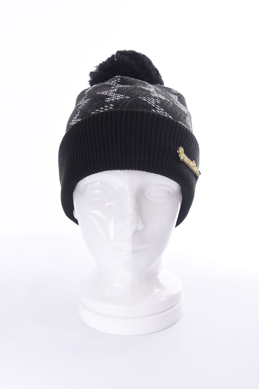 GM BONBON KNIT CAP / GM ボンボン ニットキャップ (ブラック)
