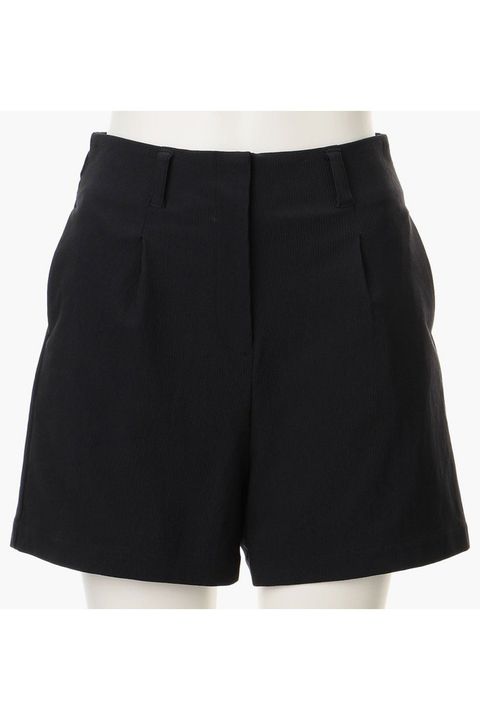 【25AW】【レディース】 WS CORDUROY SINGLE PLEATED SHORT PANTS / コーデュロイ タックプリーツ ショートパンツ (ブラック)