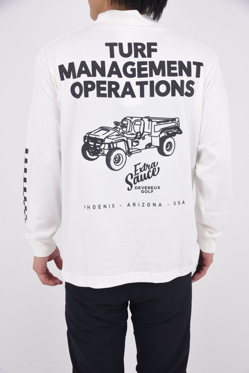 【25AW】 VALLEY Cotton Mock Long Sleeve / バックプリント ロングスリーブ モックネック (ホワイト)