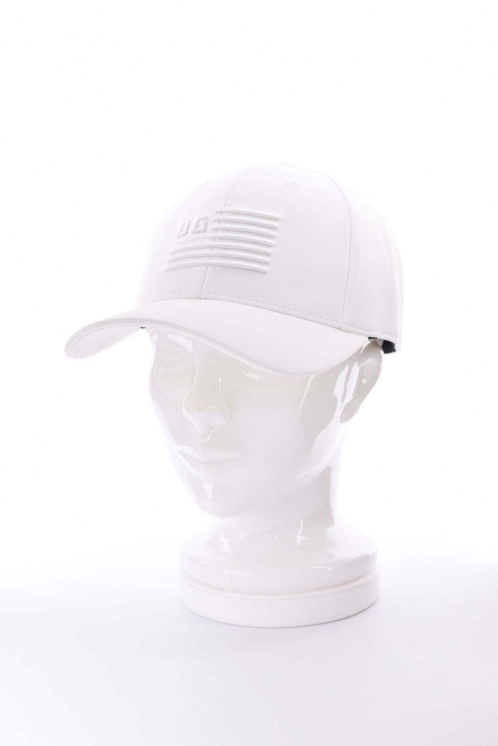 【26AW】 MEN’S BG FLAG CAP / フラッグモチーフ刺繍 キャップ (ホワイト)