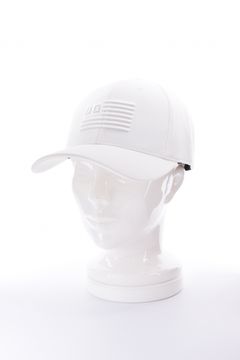 【26AW】 MEN’S BG FLAG CAP / フラッグモチーフ刺繍 キャップ (ホワイト)