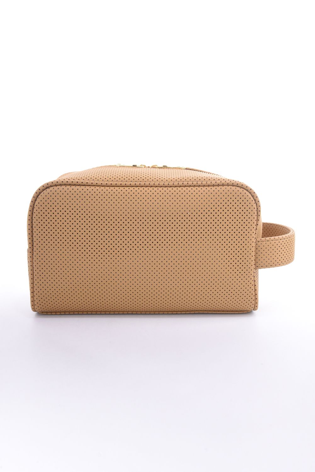 【26SS】 CONTINUA PUNCHING ETHICAL LEATHER TRAVEL POUCH / パンチング エシカルレザー トラベルポーチ (ベージュ)