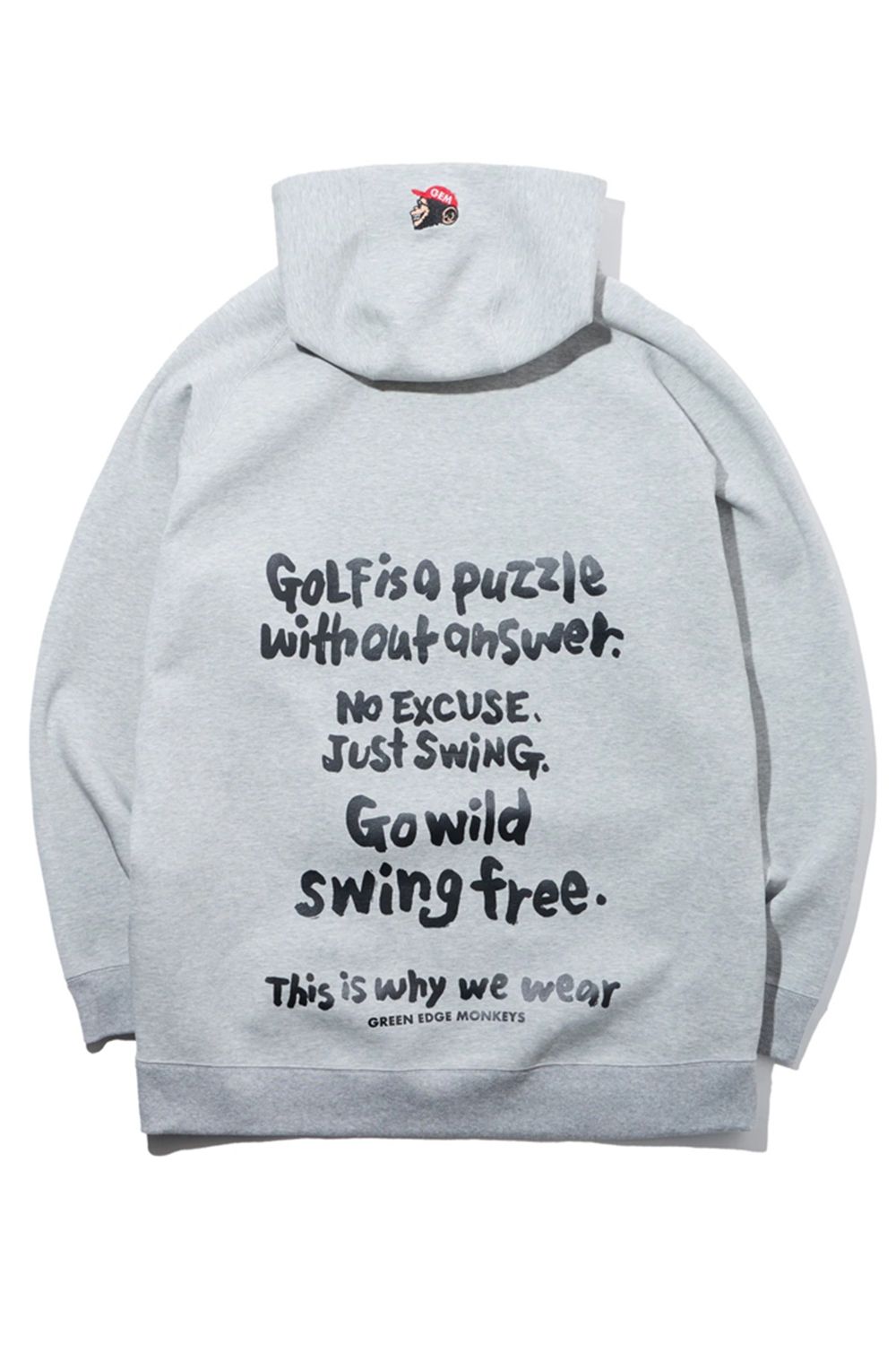 【26AW】 【ユニセックス対応】 COTTON STRETCH HOODIE / ダンボール素材 バックプリント パーカー (グレー)