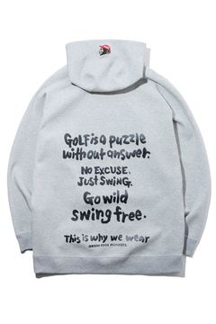 【26AW】 【ユニセックス対応】 COTTON STRETCH HOODIE / ダンボール素材 バックプリント パーカー (グレー)