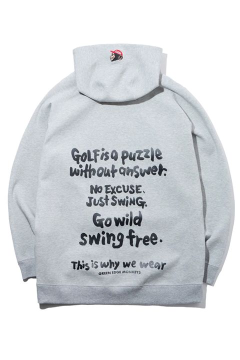 【26AW】 【ユニセックス対応】 COTTON STRETCH HOODIE / ダンボール素材 バックプリント パーカー (グレー)