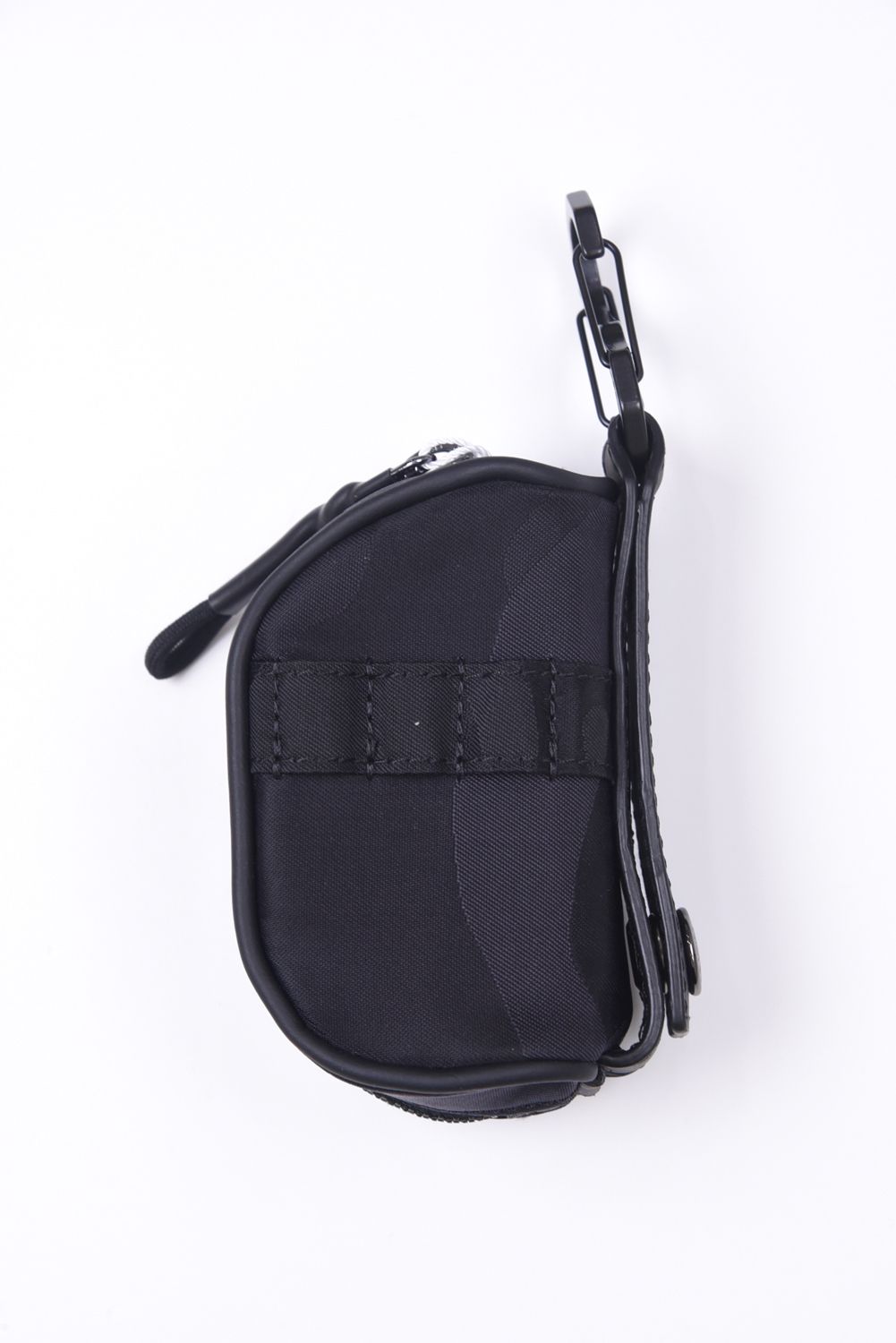 PREMIUM GAUGE BALL POACH / コーデュラナイロン レザーパイピング オリジナルカモジャカード ボールポーチ (ブラック)