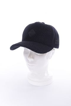 MEN’S WOOL BOA CAP / ウール混 ダイヤモンドロゴ ボアキャップ (ブラック)