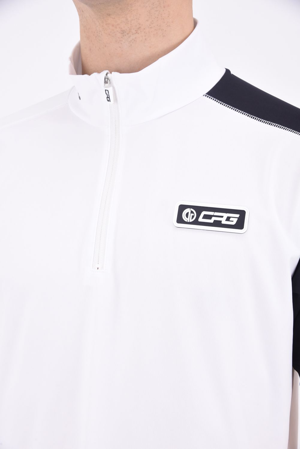 CPG GOLF - BICOLOR ZIP MOCK NECK / バイカラー ハーフジップ 半袖