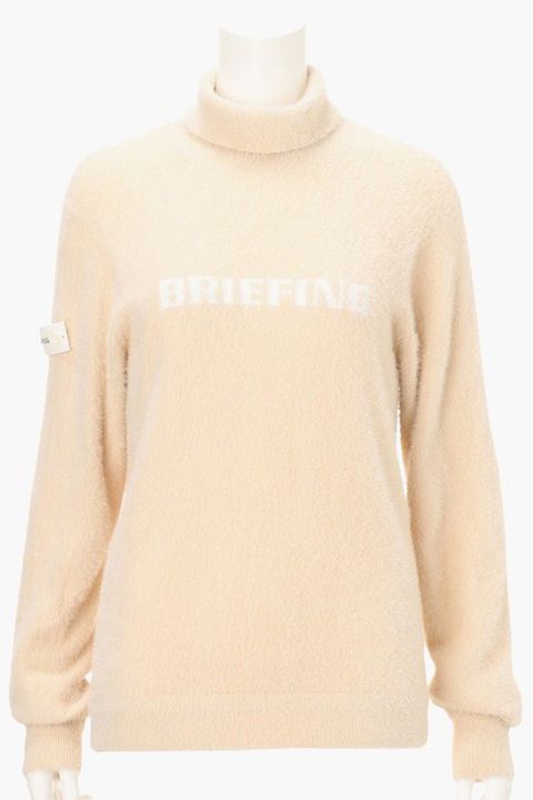 【25AW】【レディース】WS SHAGGY LOGO TURTLENECK KNIT / タートルネックニット (ベージュ)