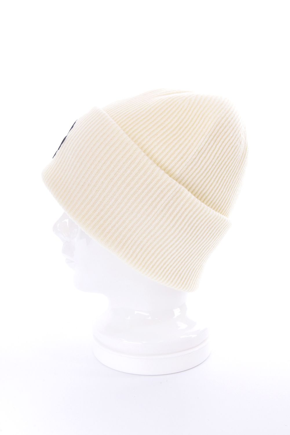 EVER WHOLE GARMENT MERINO BEANIE / ブランクスカルワッペン カラビナ付き ワッチキャップ (アイボリー)