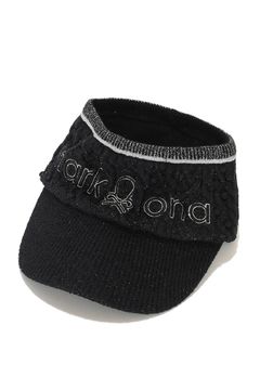 POISE SPARK KNIT VISOR / ラメ糸 ブランドロゴ刺繍 ニットバイザー (ブラック)
