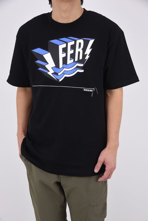 【26SS】【FER COLLECTION】 SWAG LOGO RELAX TEE / 3Dロゴプリント ステッチワーク クルーネックTシャツ (ブラック)